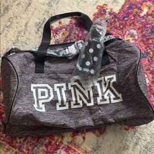 NEW VS Pink Weekender Duffle Bag with Water Bottle